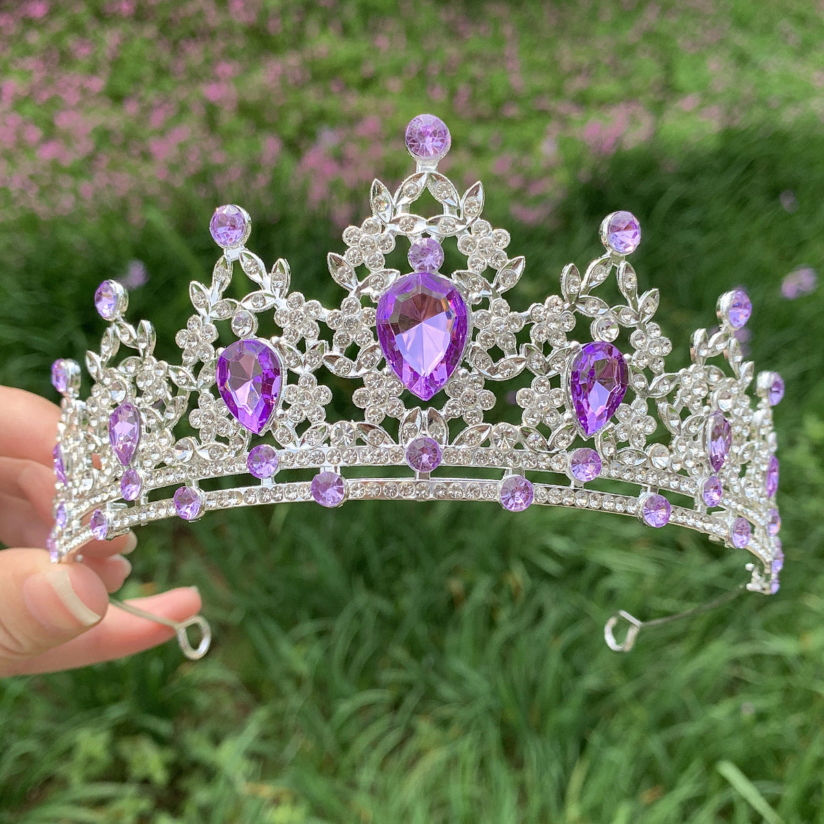 Rhinestone Crown Headband Wedding Hair Accessory