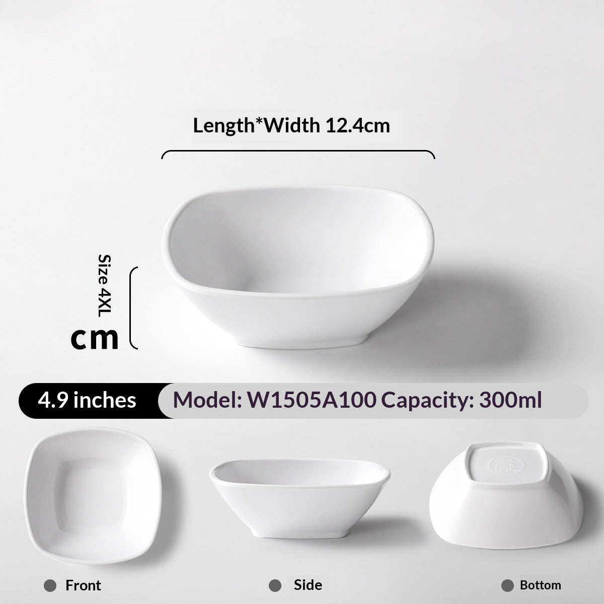Melamine Fruit Platter and Snack Tray - Minimalist White Dinnerware