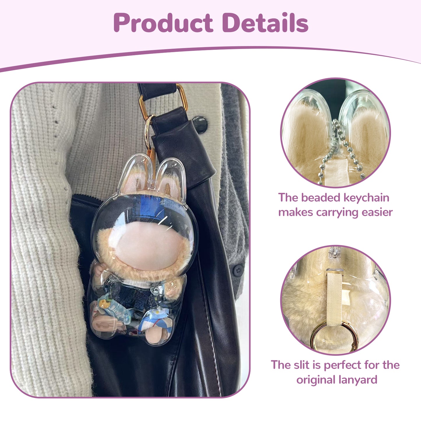 Clear Protective Case Cover for Doll Collectors - Portable Acrylic Holder