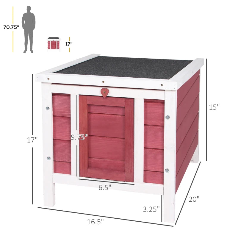 Outdoor Pet House with Waterproof Roof & Openable Top for Small Animals