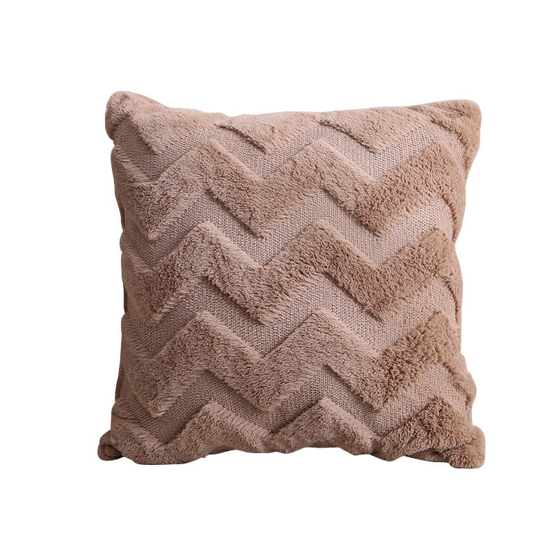 Nordic Double-Sided Plush Pillow Cover 45x45cm Sofa Cushion Case Home Decor