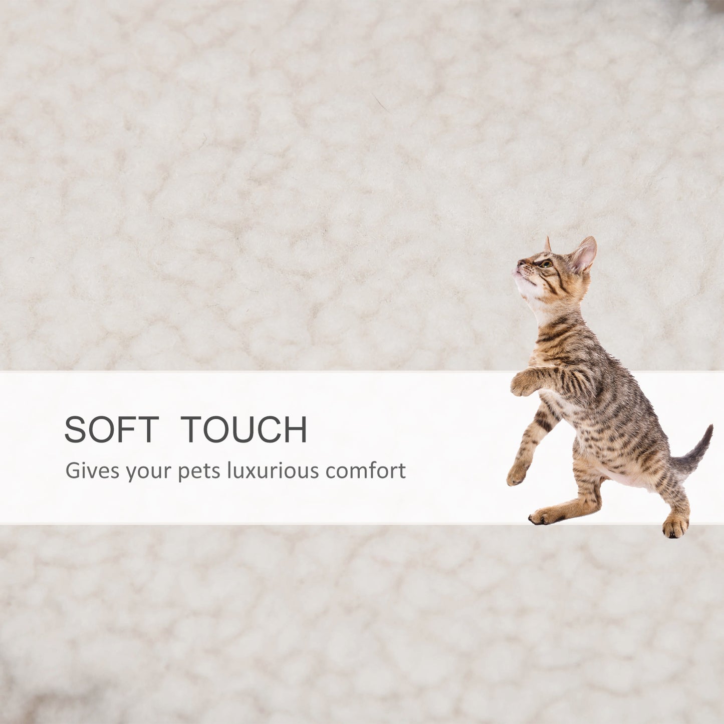 White 4-Level Cat Steps with Scratching Posts for High Beds and Sofas