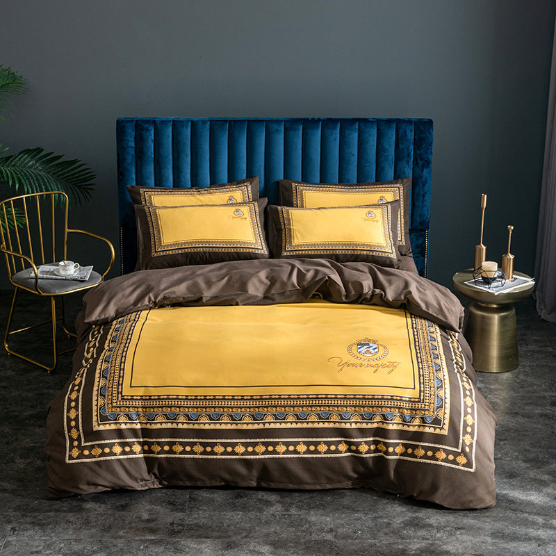 Large Four-Piece Bed Sheet Set - Soft, Skin-Friendly Bedding