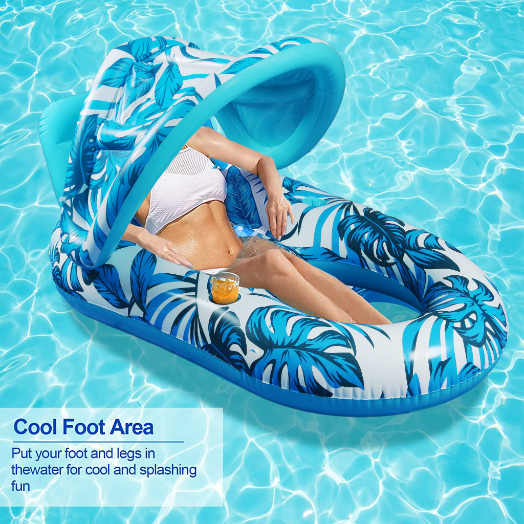 Inflatable Floating Recliner Lounge Chair for Pool & Water Relaxation