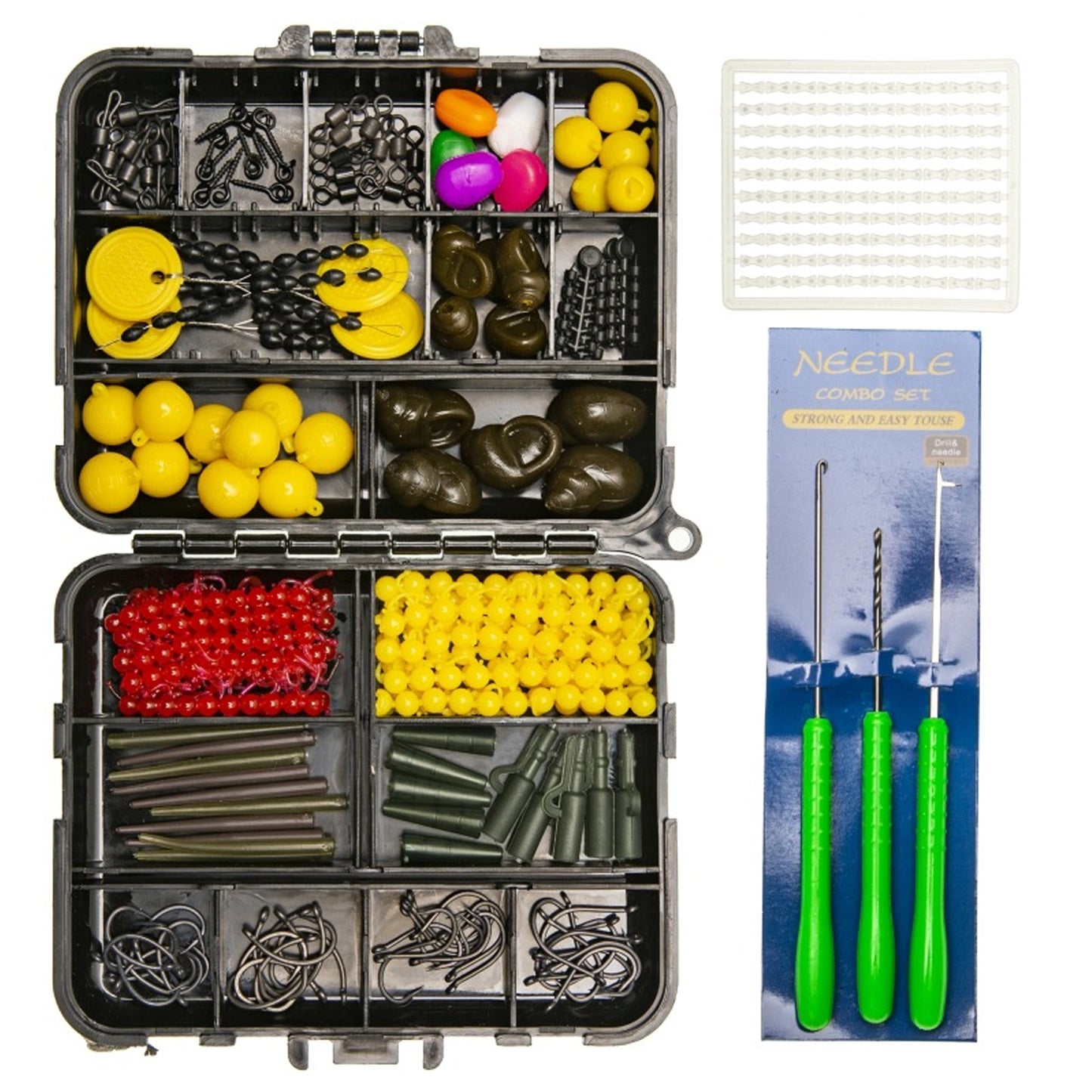 328-Piece Carp Fishing Tackle Box with Essential Accessories