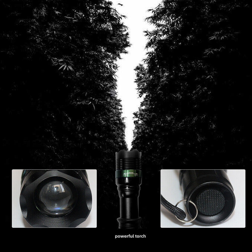 Super Bright 90000LM LED Handheld Searchlight Spotlight Rechargeable Flashlight