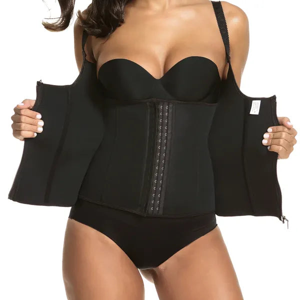 Zippered Waist Trainer Corset for Tummy Control & Support