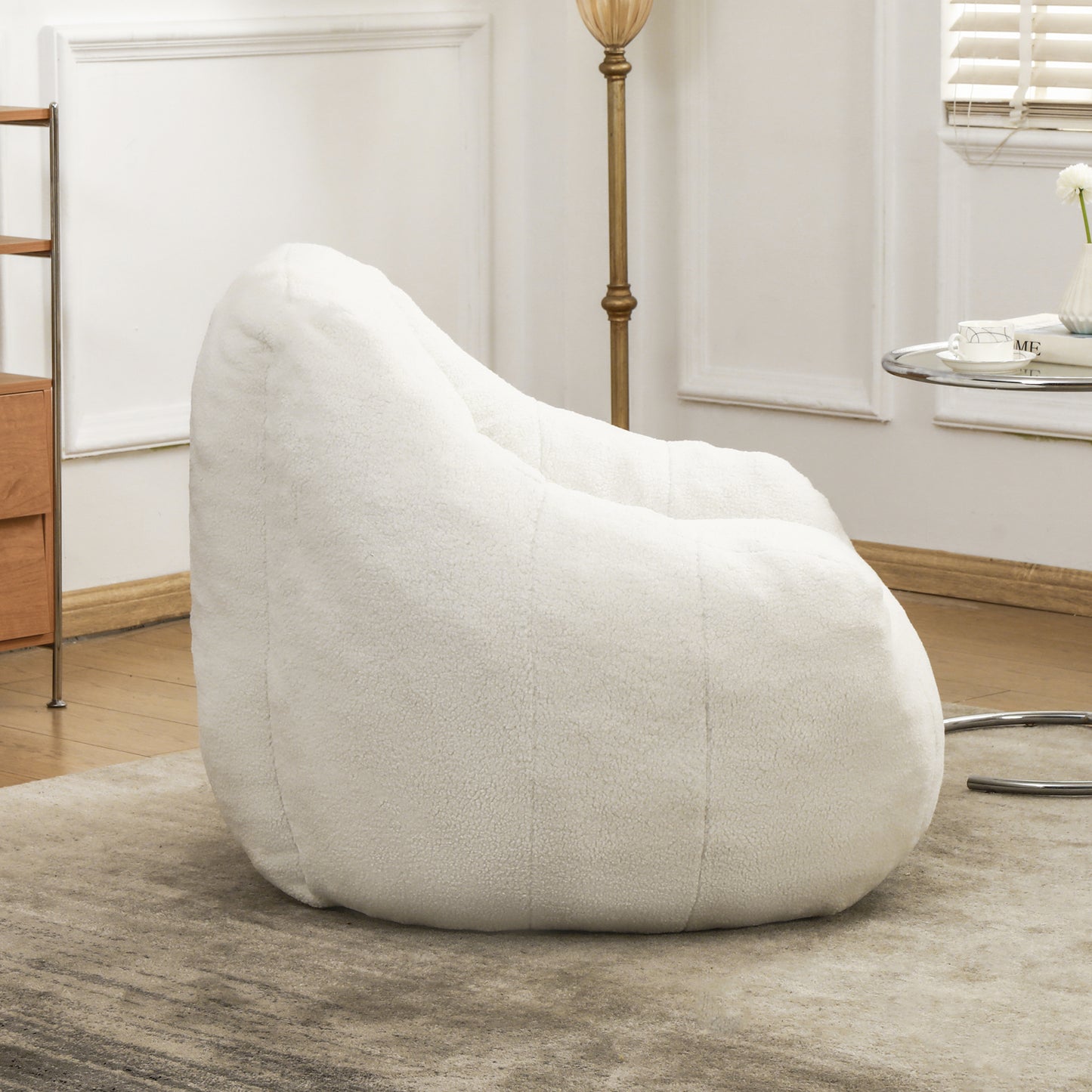 Bean Bag Chair With Filler, Sofa Tufted Soft Stuffed Filling, Fluffy
