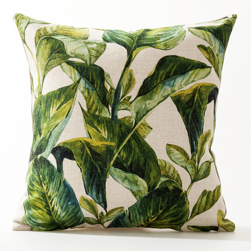 American Style Yellow Bottom Plant Pillowcase 45x45cm Home Decor Cushion Cover