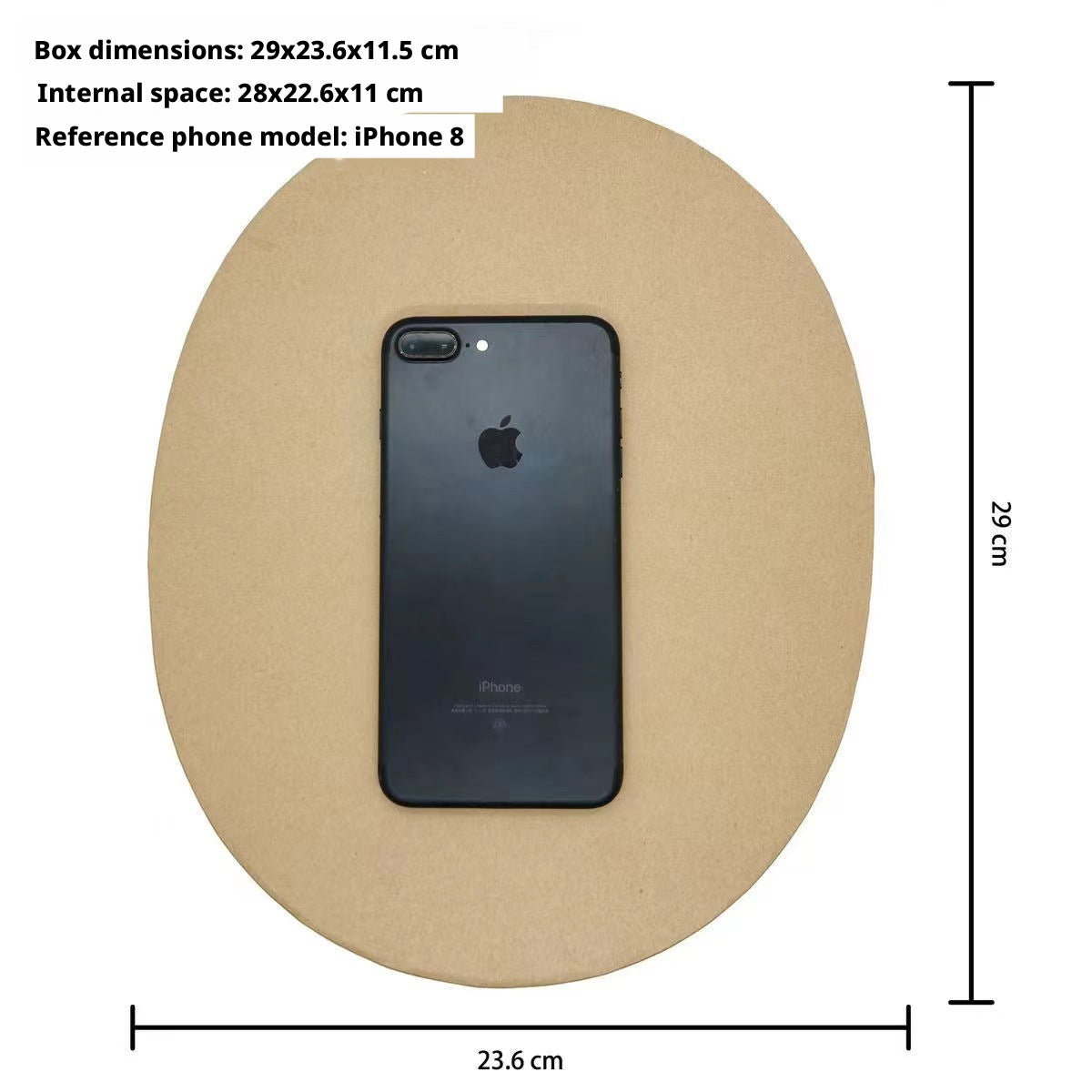 Oval Gift Packaging Box Kraft Paper 29x23.6x11.5cm Cardboard - 1 Piece
