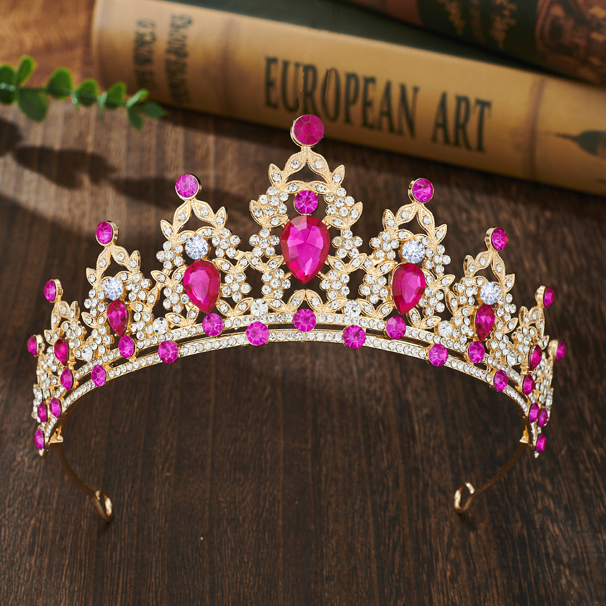 Rhinestone Crown Headband Wedding Hair Accessory