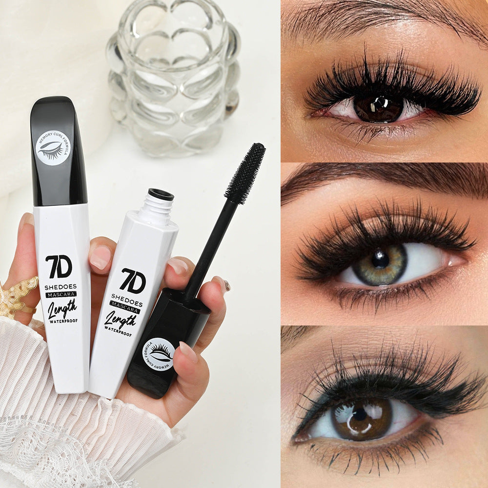 Waterproof 7D Mascara - Smudge-proof, Lengthening & Curling, 10mL