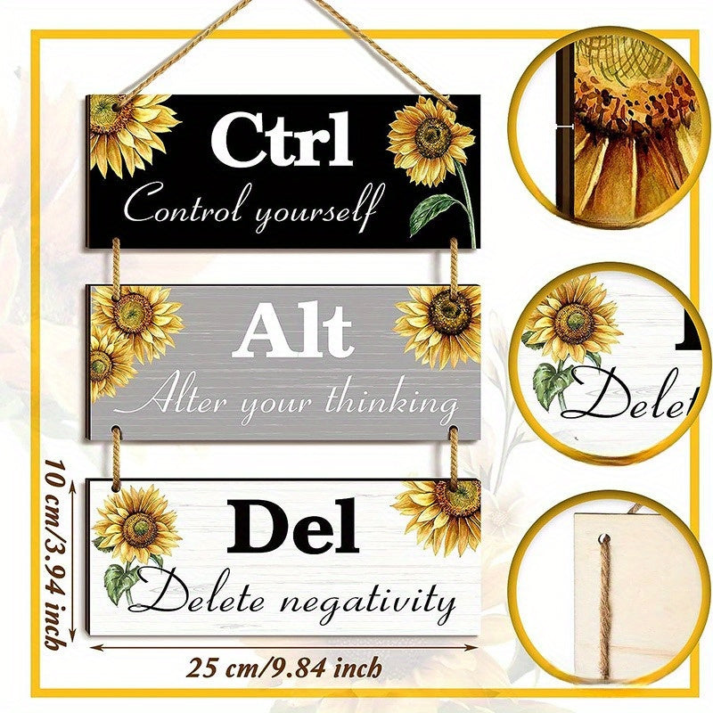 Inspirational Wooden Wall Decor Frame - Hanging Pendant for Office & Home