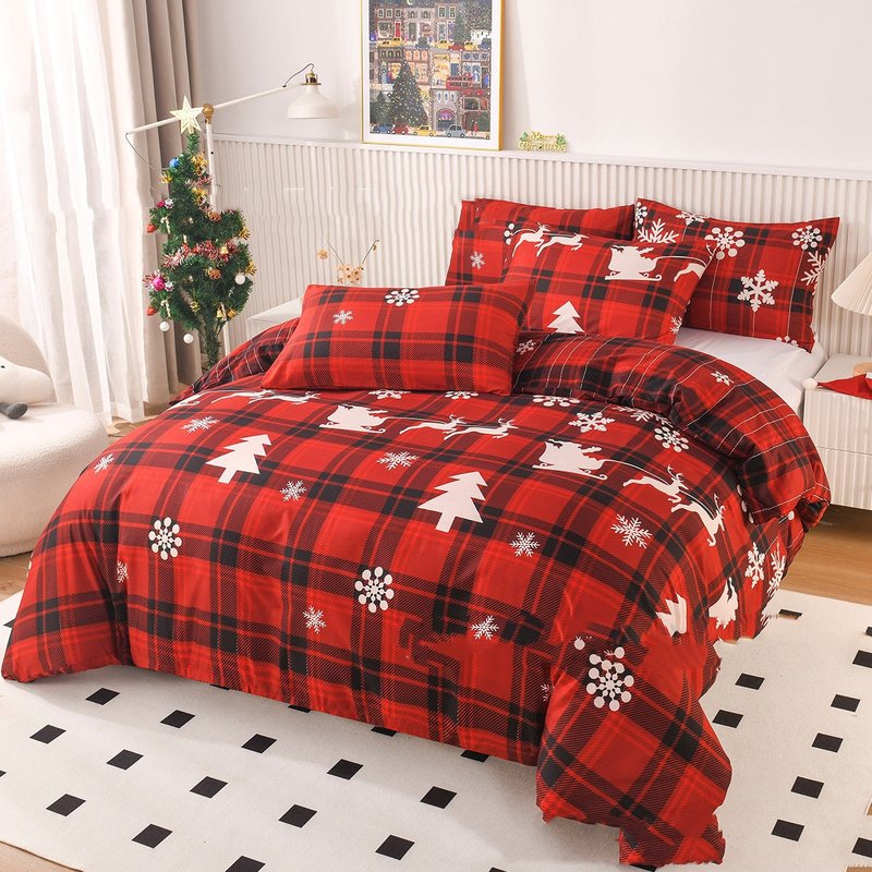 Christmas Eve Down Quilt Cover Bedding Set Multiple Sizes & Patterns