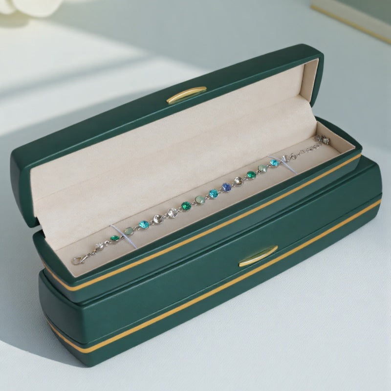 Luxury Jewelry Storage Box Large Capacity Leather Organizer for Rings & Bracelets