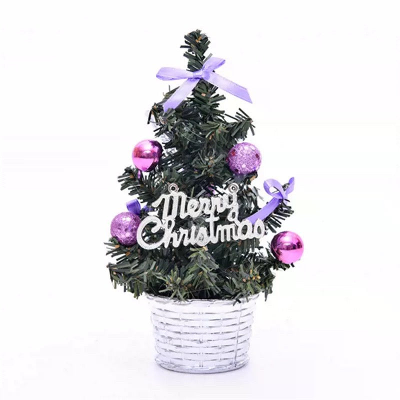 Mini Christmas Tree LED Lights Decoration - PVC Desktop Ornaments