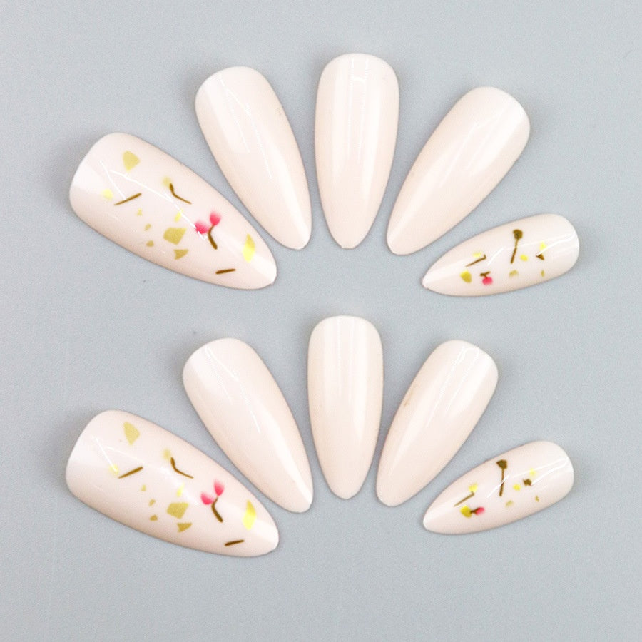 Starry Sky Nail Stickers with Glue - 24pc Gold Foil Set