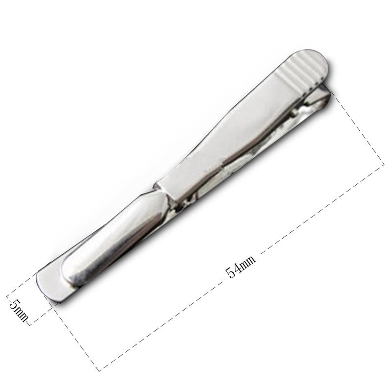 Minimalist Brass Tie Clip for Men - Gold, Silver, Gun Black & More