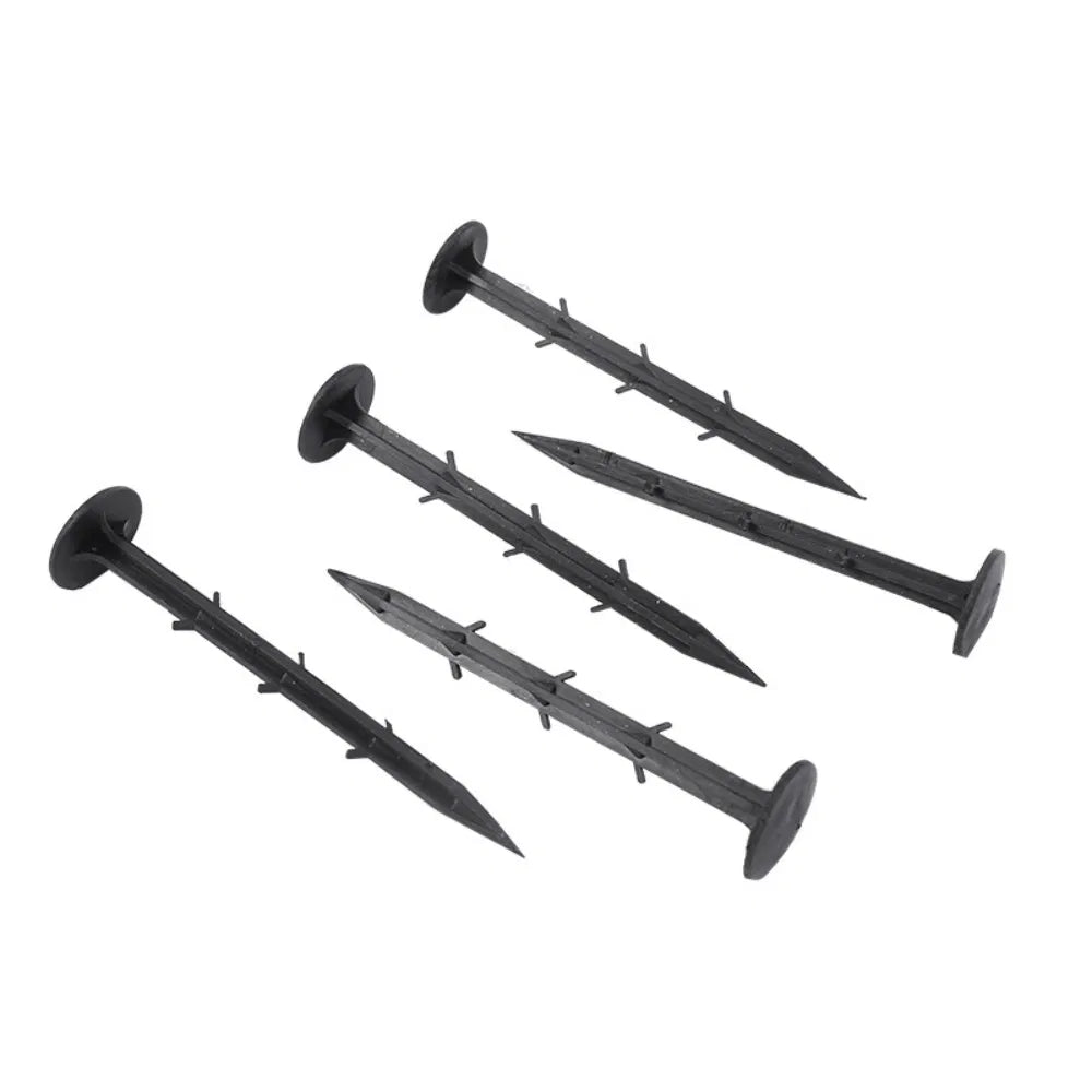 50-Pack 4.5-Inch Plastic Lawn Spikes for Turf and Groundsheet Fixing