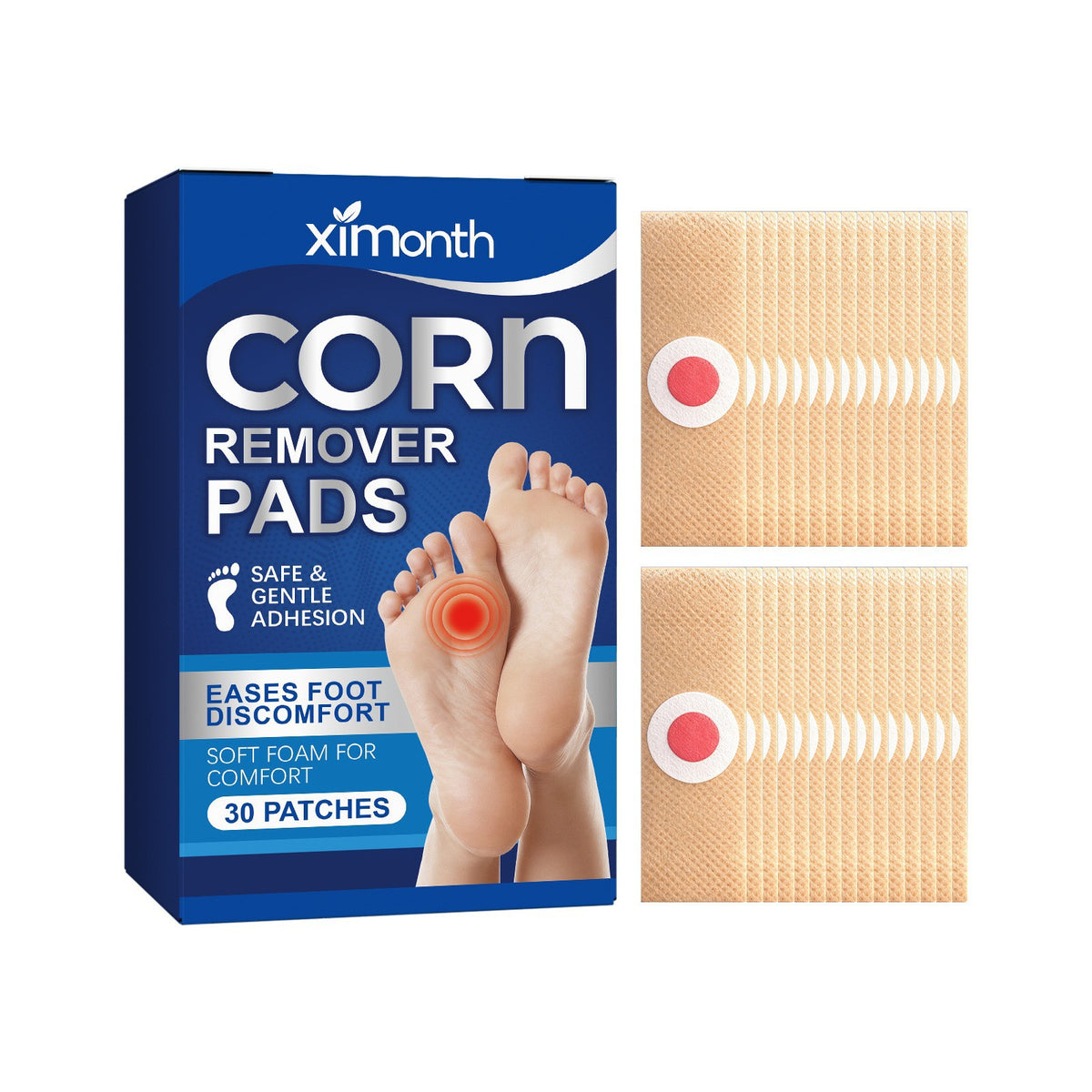 Foot Comfort Patches - 30 Skin Care Foot Therapy Patches for Relief
