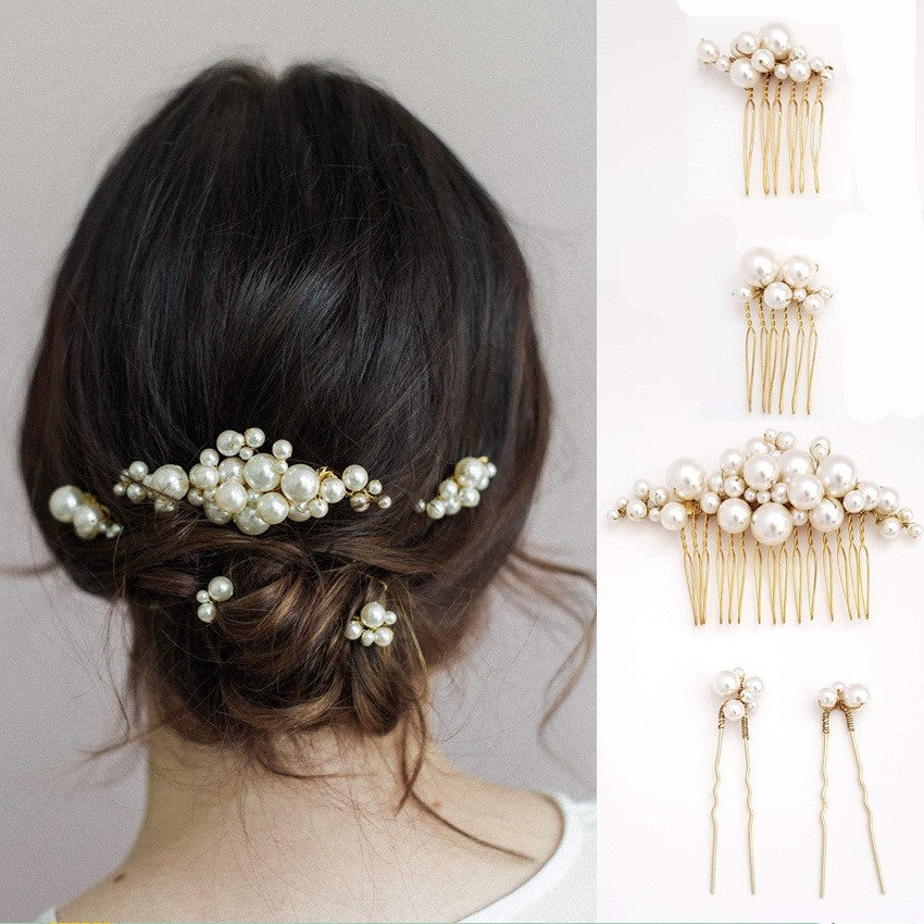 Pearl Hair Clip Set - Elegant Cheongsam Hair Accessories for Women