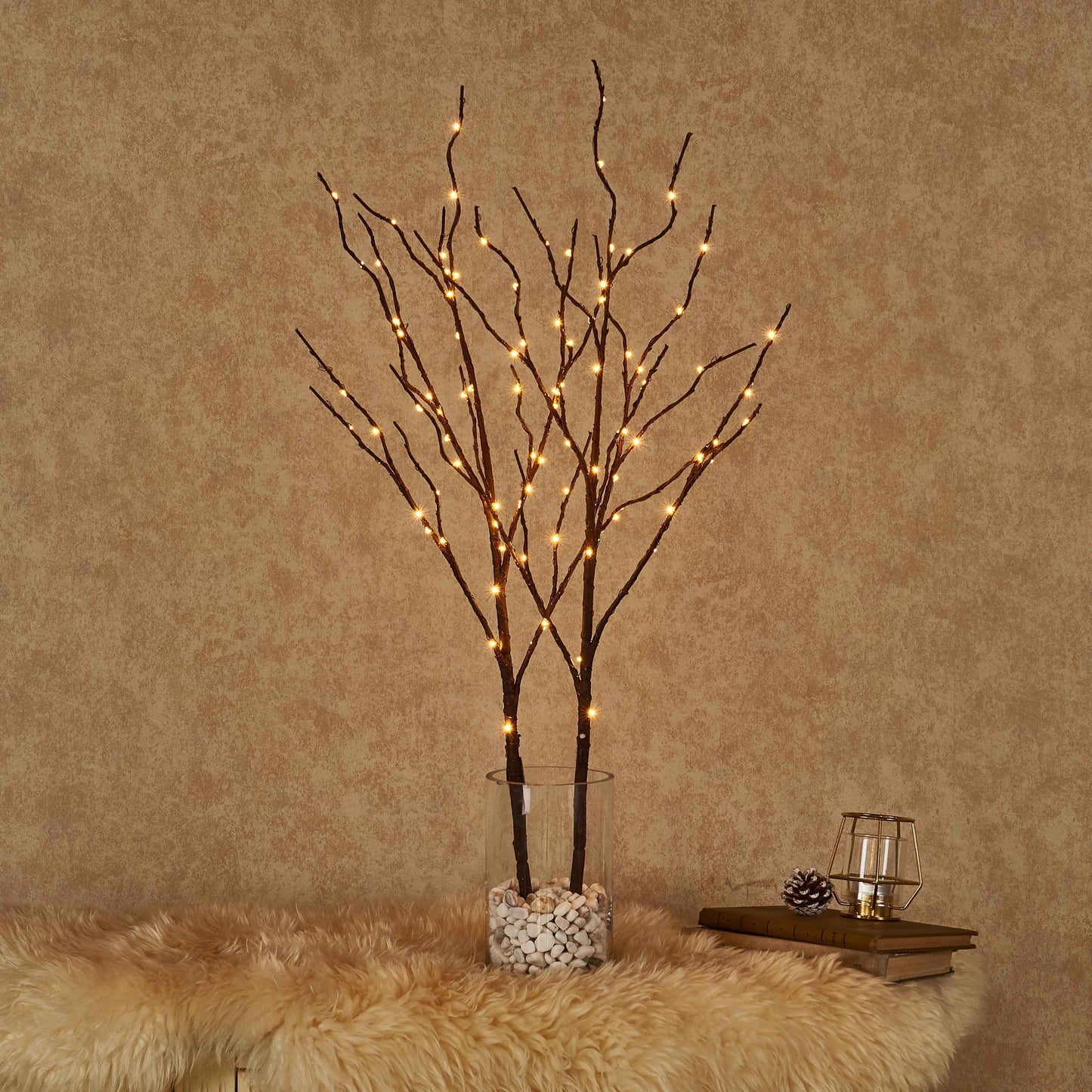 Willow Branch Lights with 100 LED Beads - Decorative Ambient Lighting