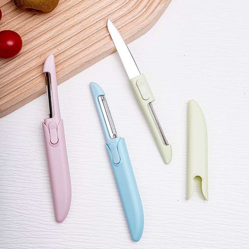 Kitchen Fruit Peeler Knife Set - Multi-Color Stainless Steel Peeling Tool