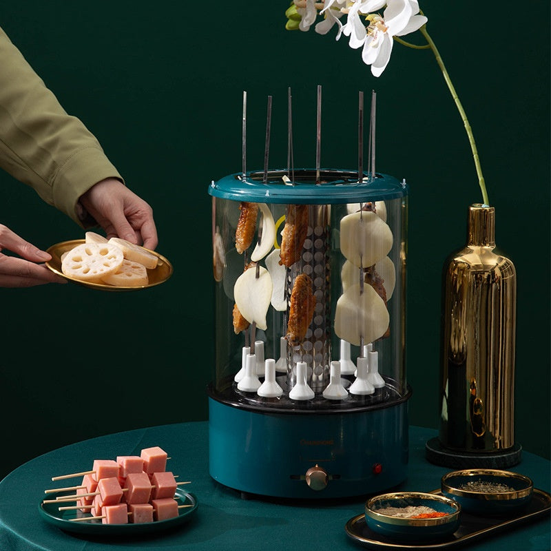 Multi-function Smoke-free Skewers Machine for Kitchen Cooking