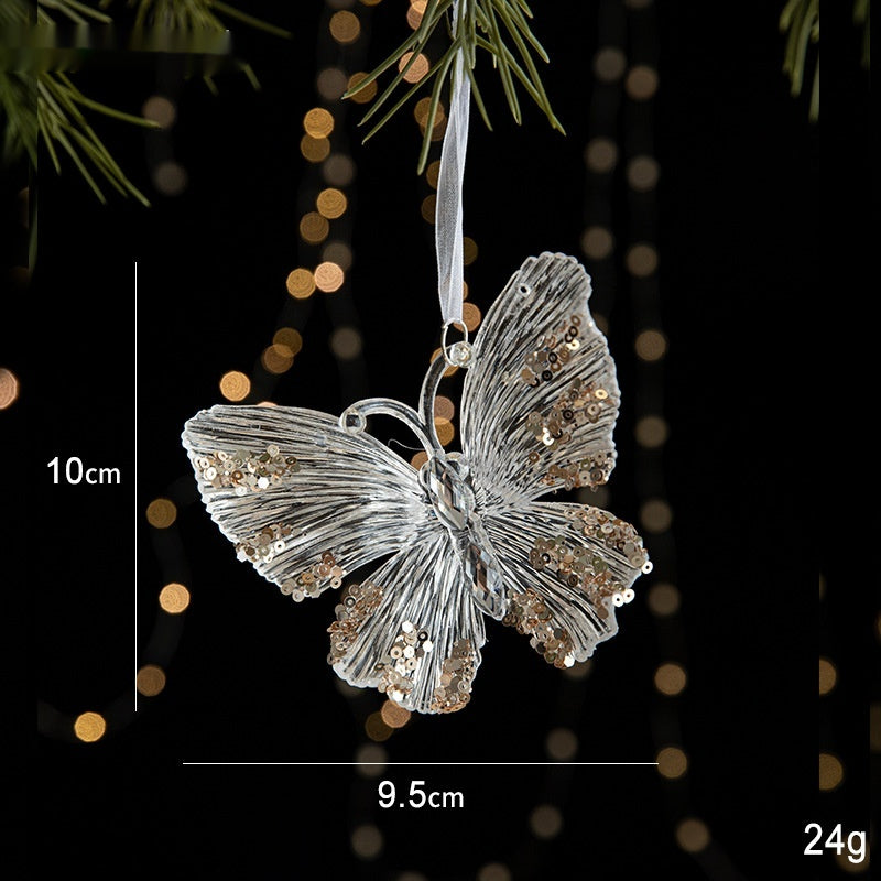 Christmas Sequin Acrylic Pendant Decorations for Holiday & Party Decor