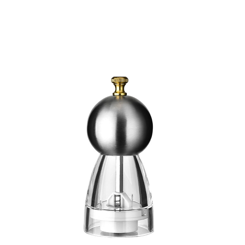Manual Pepper Grinder with Acrylic or Stainless Steel Options - Kitchen Spice Mill