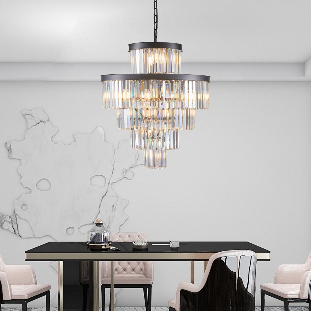 Luxury Crystal Chandelier - 15-Light Pendant Light Fixture