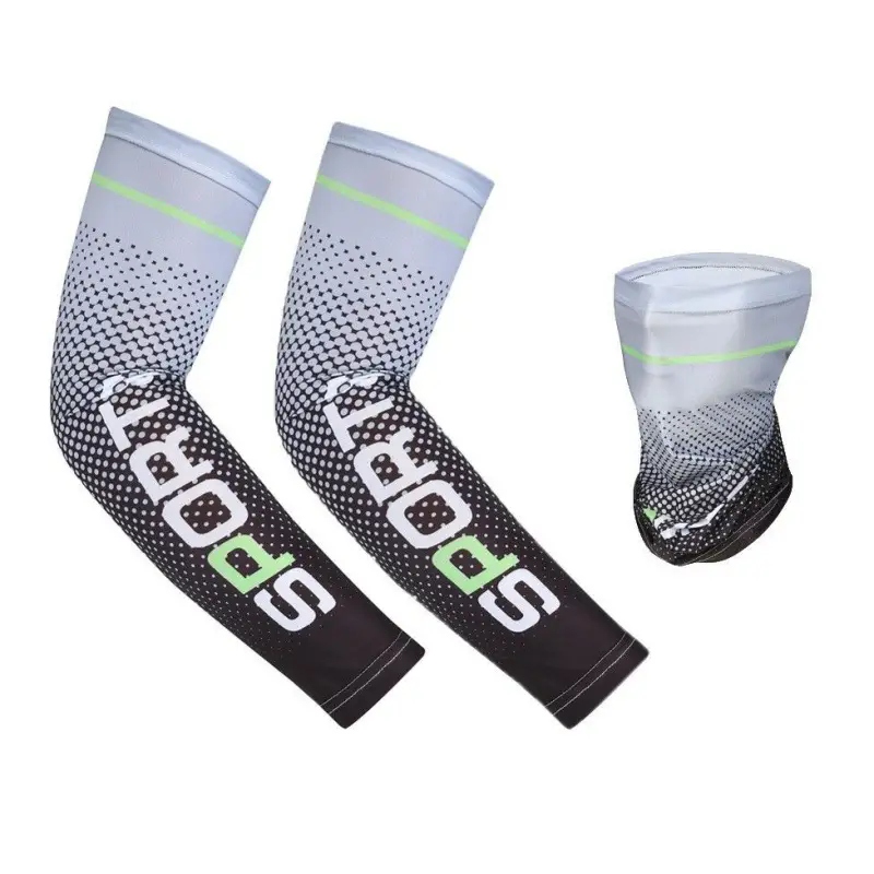 UV Resistant Ice Silk Cooling Set - Arm Sleeves & Face Mask Scarf