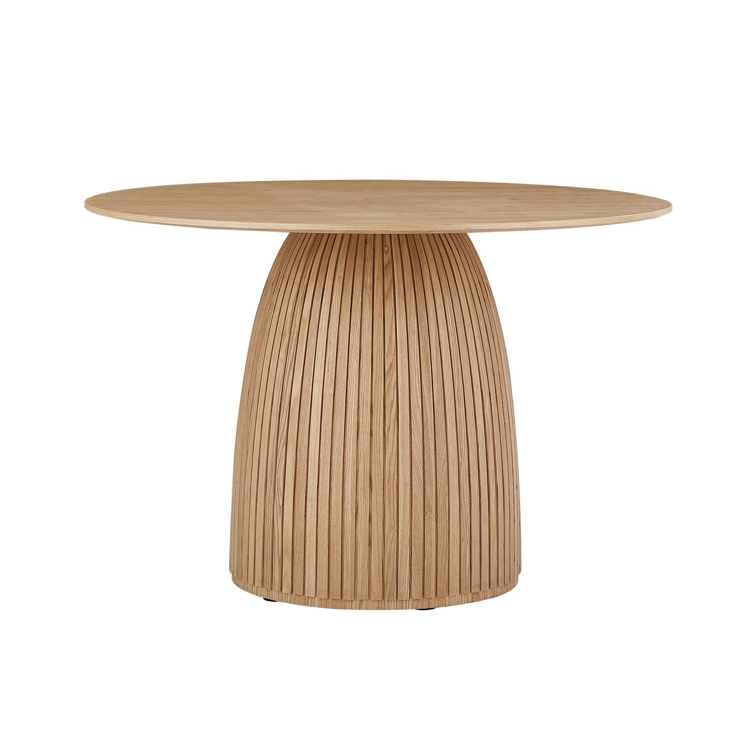 Round Wood Dining Table - 47.24" Modern Kitchen Table - Oak