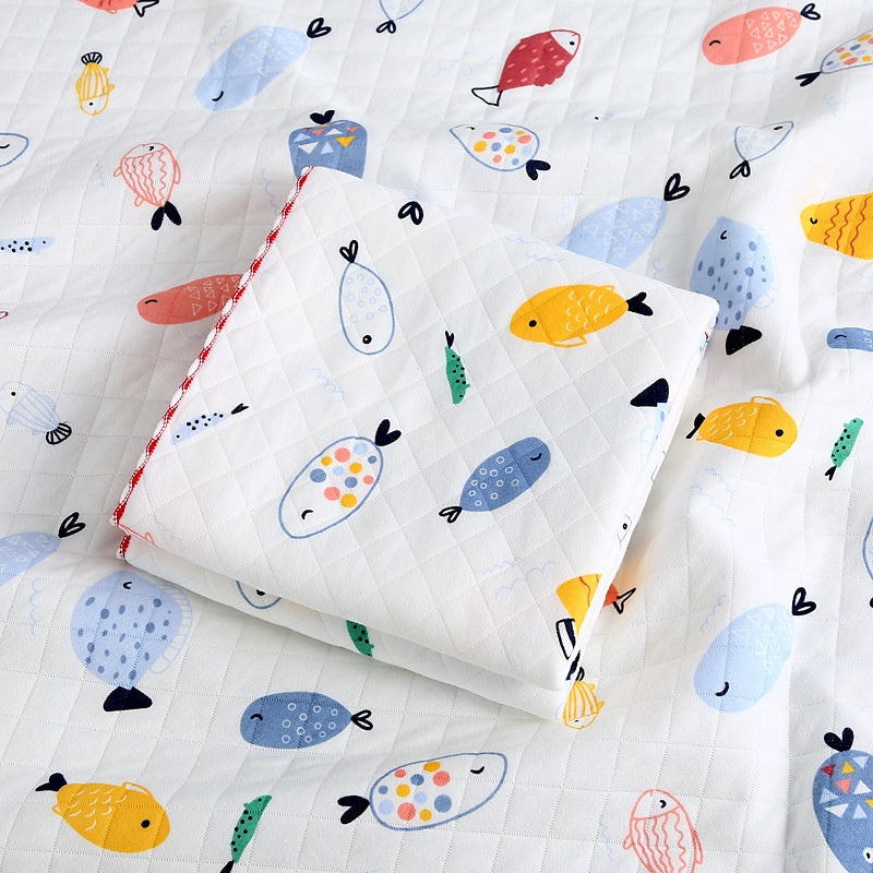 Baby Swaddle Blanket 85x85cm Cotton Newborn Bedding with Animal Prints