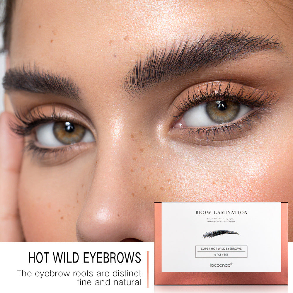 9-Piece Eyebrow Perm Set with Hot Agent for Eyebrow Styling