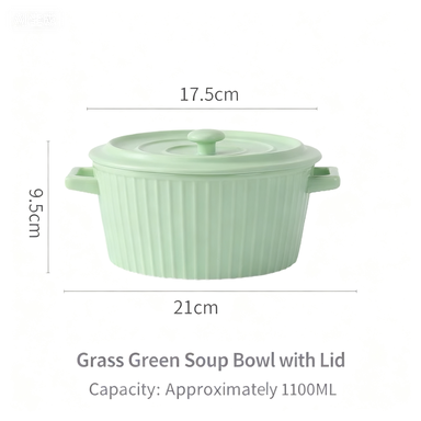 8 Inch Green Soup Pot - Durable Kitchen Cookware