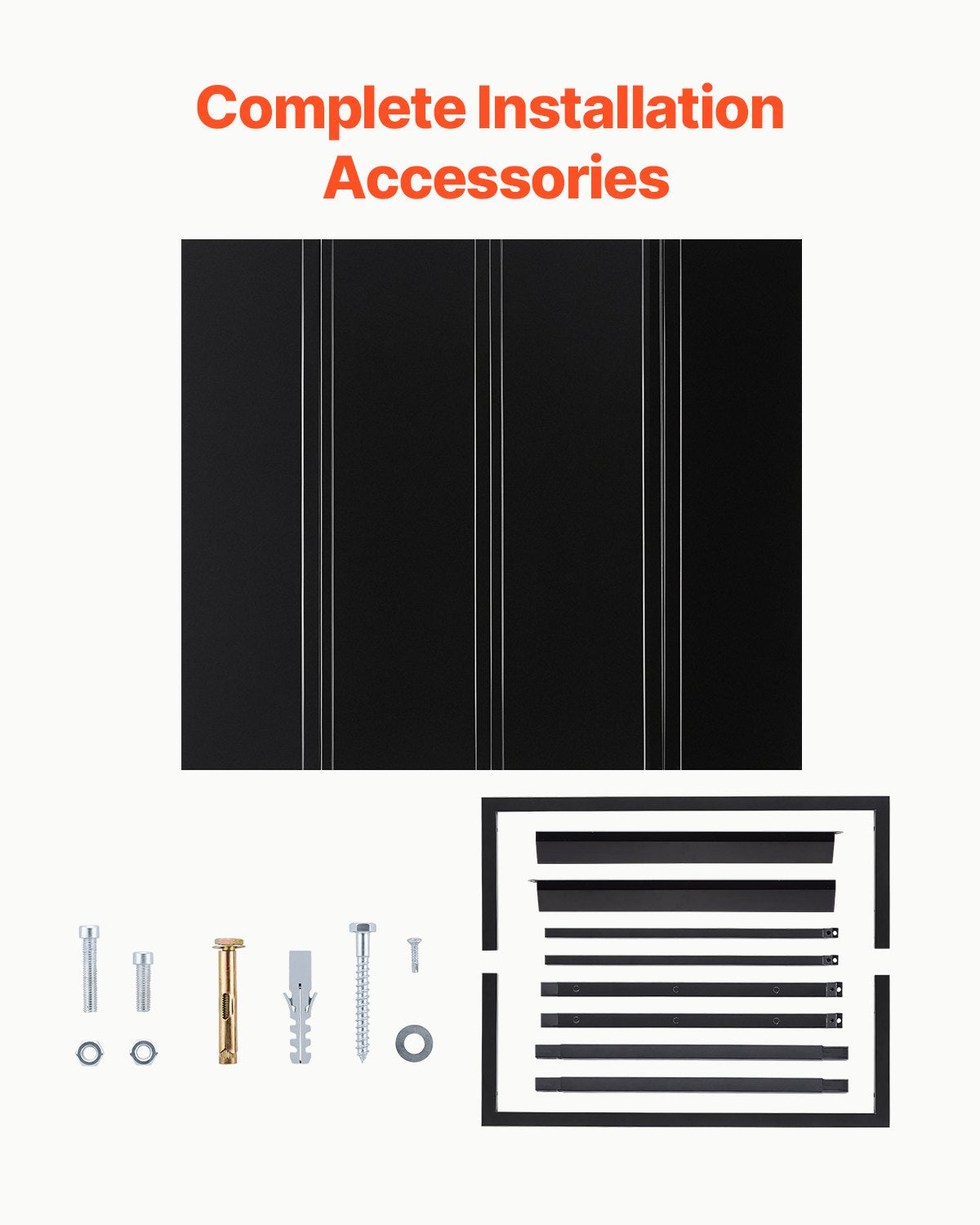 Outdoor Steel Window & Door Canopy 44x24 Inch Waterproof Anti-Rust