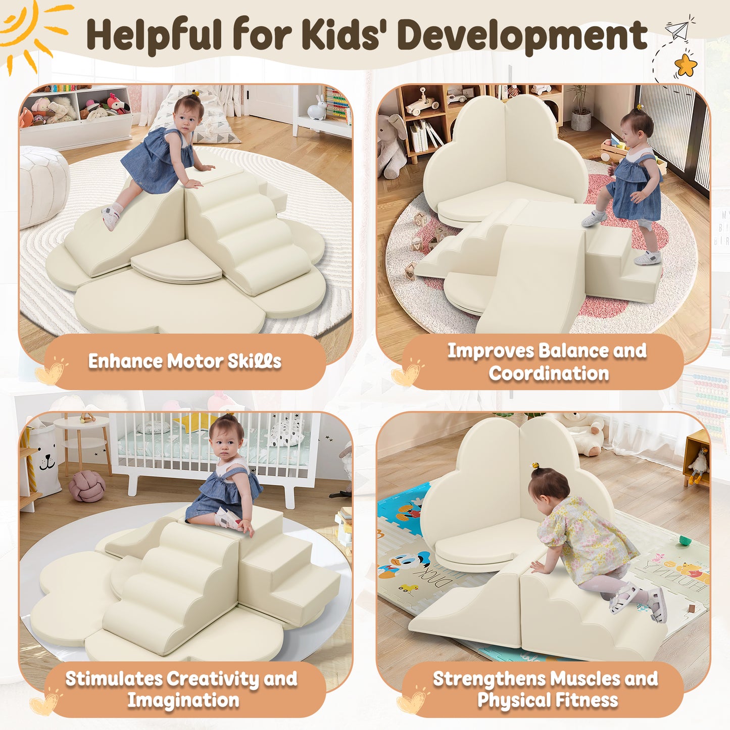 Soft Foam Block Play Structures Climbers For Child Development,