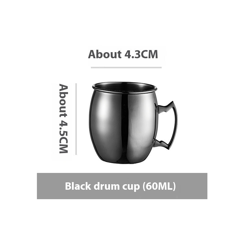 Stainless Steel Moscow Mule Cup Set - Copper Plated Drinkware for Bar & Home