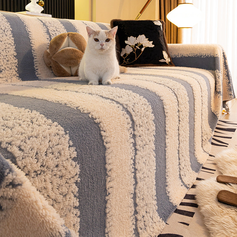 Luxury Winter Sofa Cover - Soft Fleece Dust Protector for 180x180cm & 180x380cm Sofas