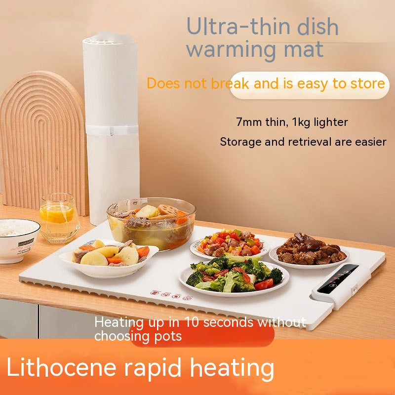 Foldable Square Meal Dish Warmer Plate with Insulation for Kitchen