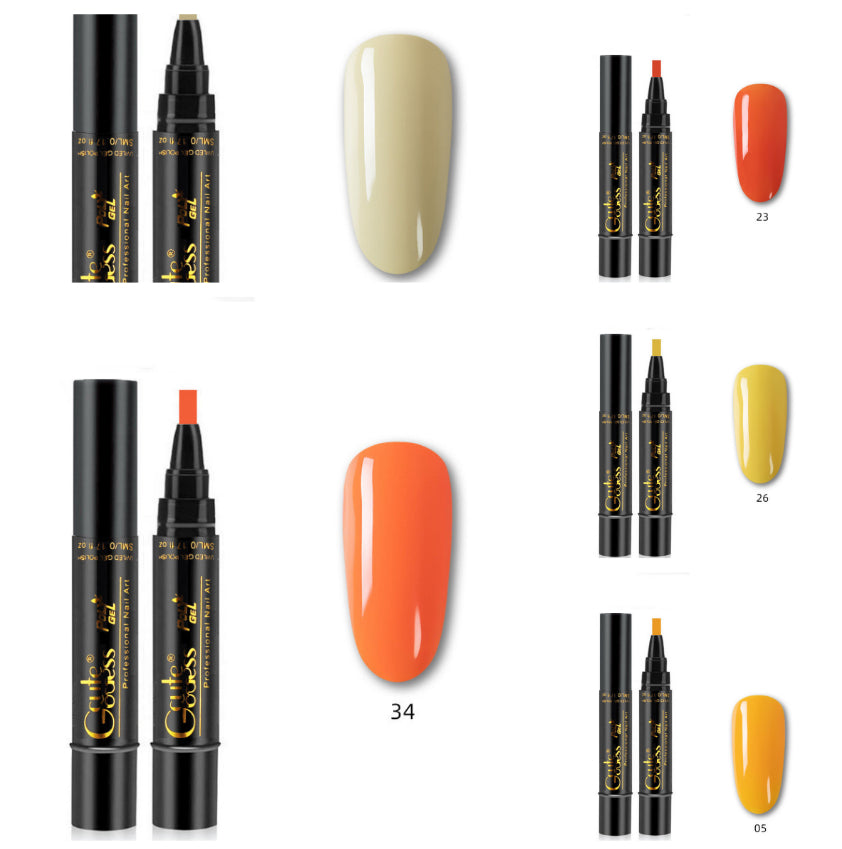 3-in-1 Magnetic Nail Art Pen - Quick-Dry Gel for French & Water Ripple Effects