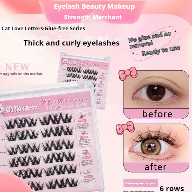 Self-Adhesive False Eyelashes - High-Quality Soft Eye Makeup Lashes