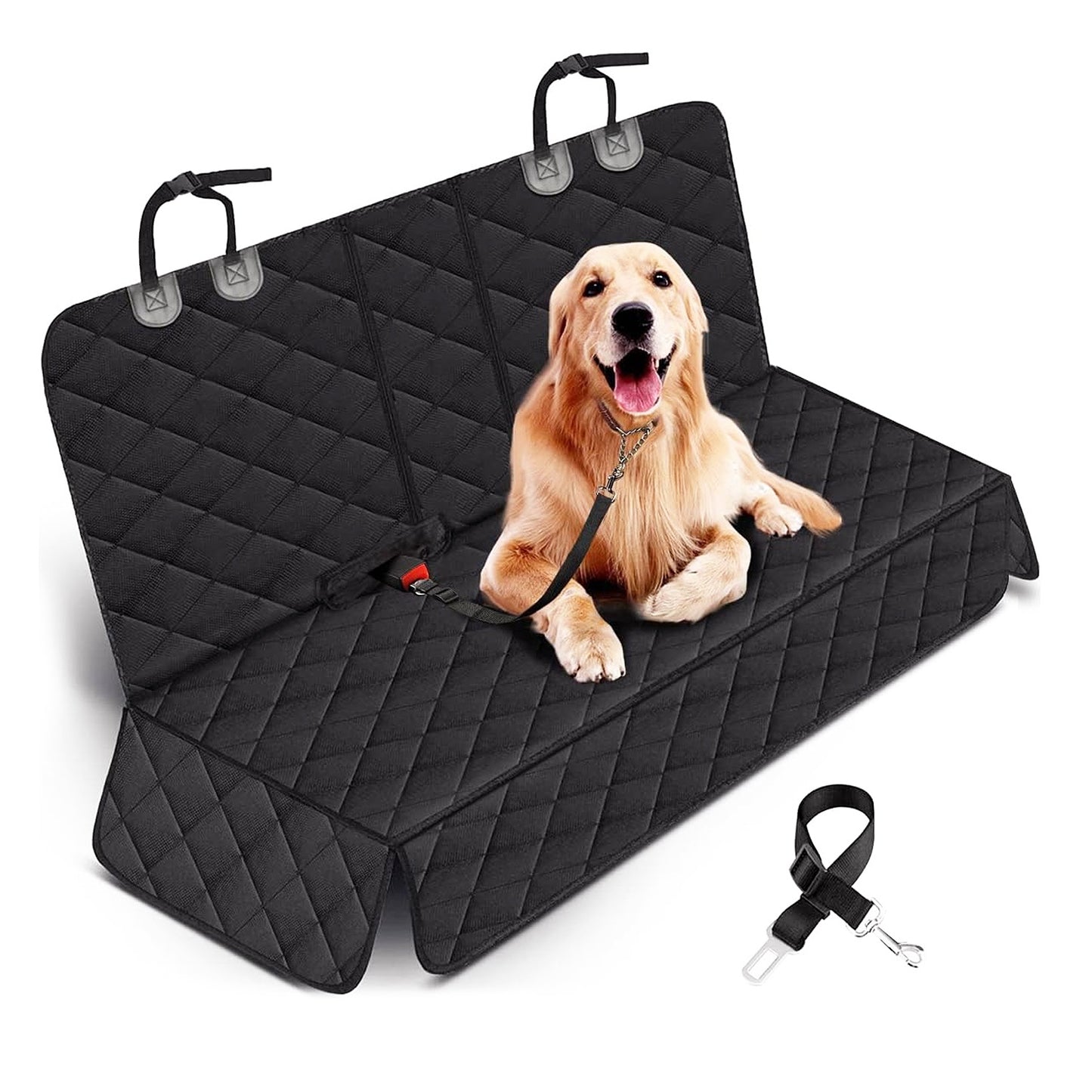 Waterproof Dog Car Seat Cover with Seat Belt - Universal Fit for SUV Truck & Car