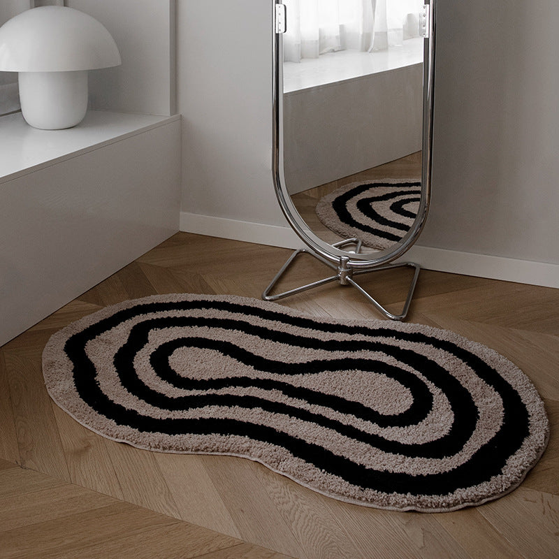 Abnormal Tufted Carpet Door Mat for Bedroom and Study - Set of 2, Geometric & Lines