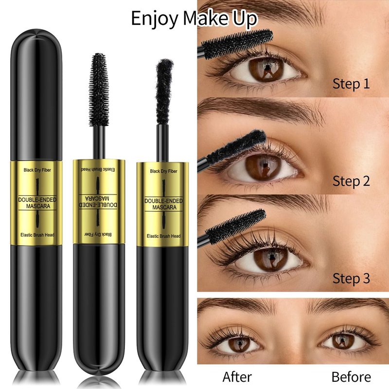 Waterproof Two-in-One Fiber Grafting Mascara - Thick & Curling, 2.5g
