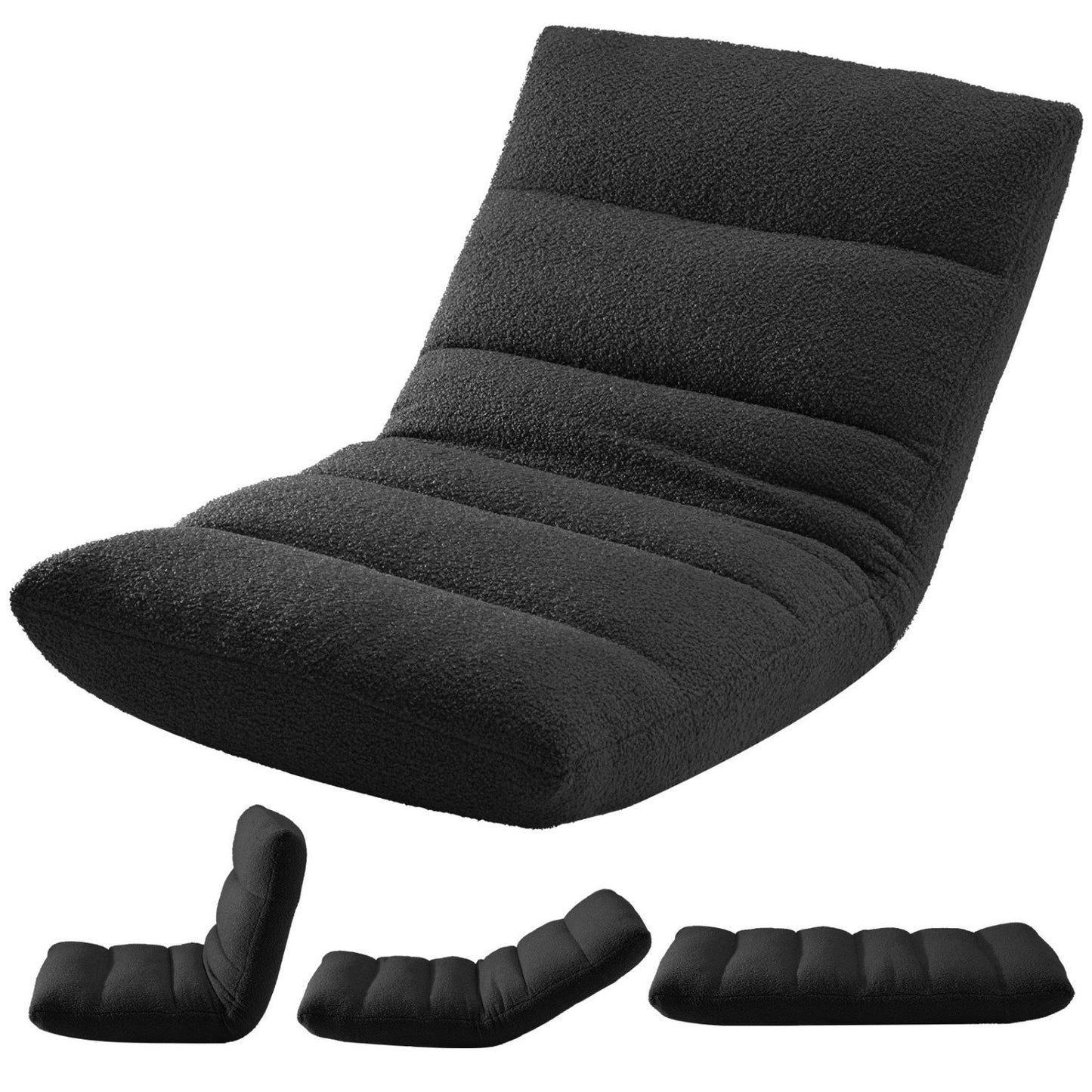 Adjustable Floor Chair with Memory Foam - Folding Sleeper Bed