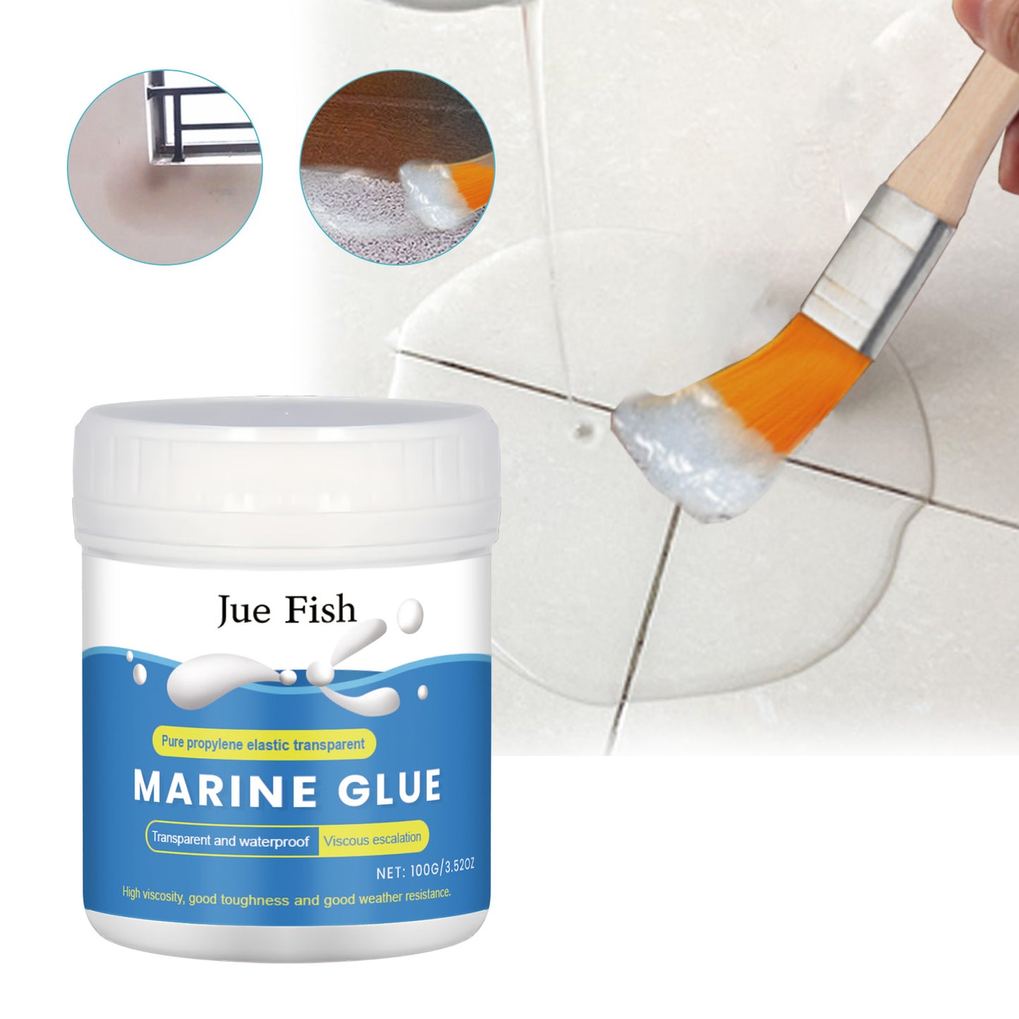 Waterproof Coating 100g Bottle - Transparent Waterproof Sealant for Repairs