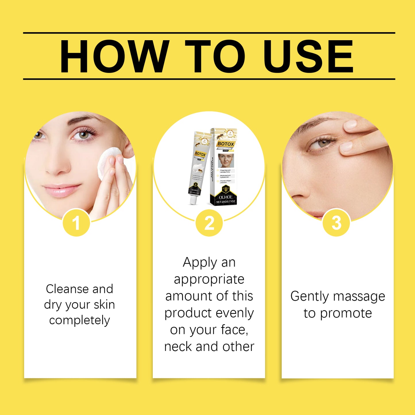 Bee Venom Firming Face Cream - Anti-Aging Moisturizer for Skin Elasticity