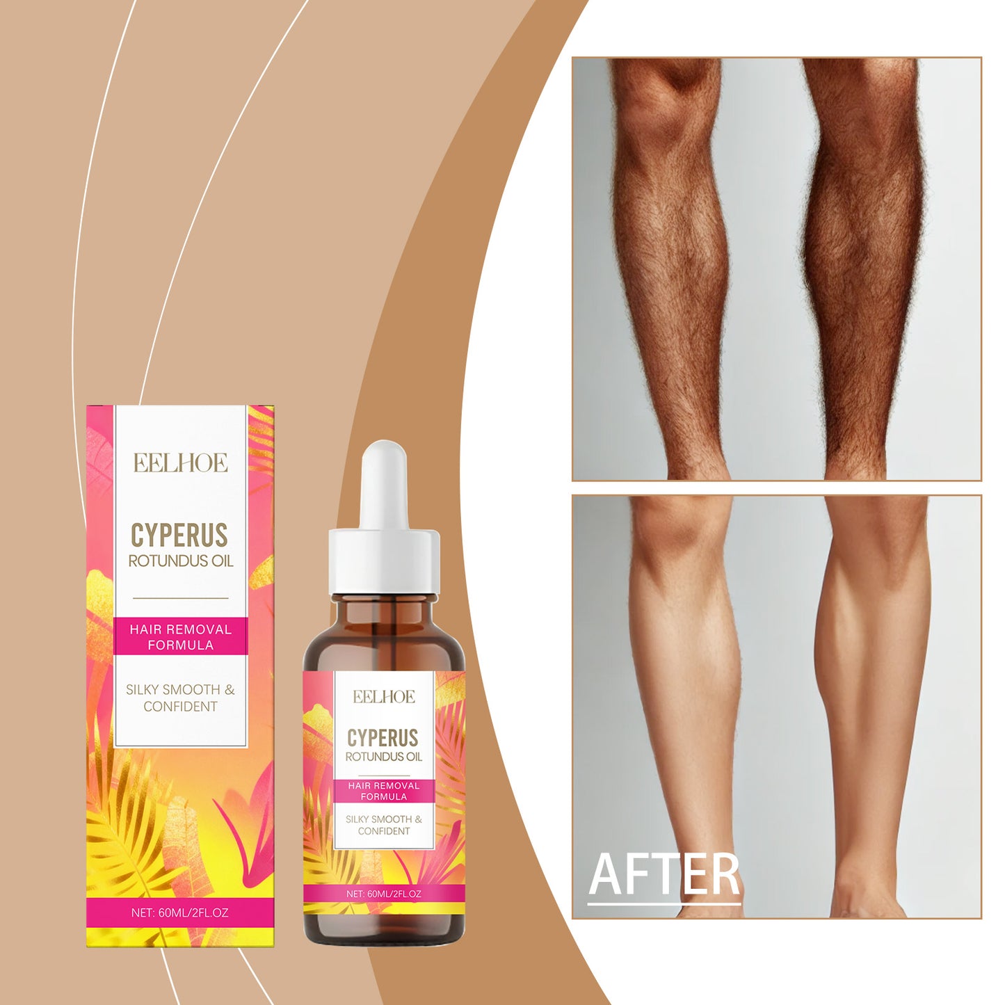 Hair Removal Care Essential Oil 60ml Natural Body Oil for Smooth Skin